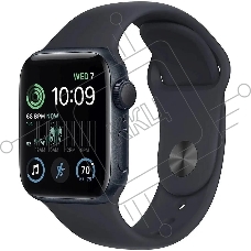 Смарт-часы Apple Watch SE 2024 A2723 44мм OLED корп.темная ночь Sport Band рем.темная ночь разм.брасл.:150-200мм
