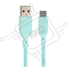 Кабель USB-A to Type-C, silica gel, 1m, 3A, 18W (blue)