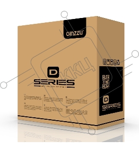 Корпус Ginzzu D180 2*USB 2.0,AU w/o PSU