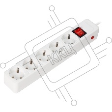 Сетевой фильтр Smartbuy (SBSP-5-18-W) 5 гн х 1,8 м белый