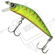 Воблер минноу 557, SAN-MINNOW GRIPS 55S, Зел. с красн. полосками и ч. спинкой
