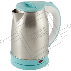 Чайник Energy E-202 (1,8 л, диск) стальной бело-голубой