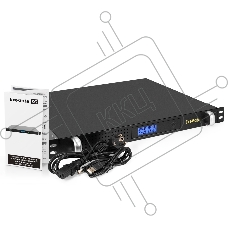 Источник бесперебойного питания ExeGate 1U ServerRM UNL-1000.LCD.AVR.6C13.RJ.USB.1U 1000VA/600W, LCD, AVR, 6*C13, RJ, USB, 1U, установка в стойку, черный