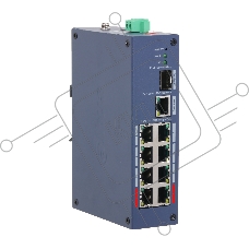 Коммутатор Dahua DH-CHS4110-8ET-110, 8×100 Мбит/с PoE + 1×1 Гбит/с + 1×Combo + 1×1 Гбит/с SFP, управляемый