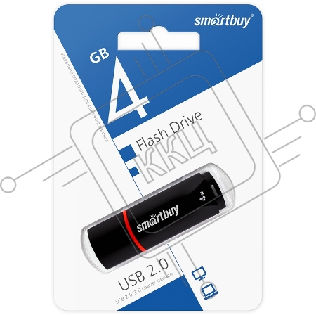 Флэш Диск Smartbuy USB Drive 4Gb Crown Black SB4GBCRW-K