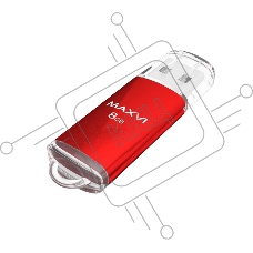 Флешка USB Maxvi MP (FD8GBUSB20C10MP), 8GB, USB 2.0. R/W 12/5, красный