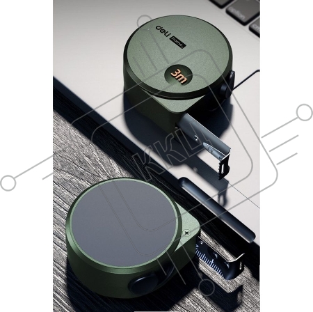 Измерительный и разметочный инструмент Deli Рулетка Home Series Green HT8316L 3м х 16мм, эксклюзивный дизайн, корпус - высококачественный софттач пластик