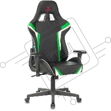 Кресло игровое Zombie Z4 черный/зеленый, эко.кожа, крестов. пластик Кресло игровое Zombie Z4 черный/зеленый, эко.кожа, крестов. пластик