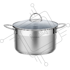 Кастрюля Maunfeld GERDA MCS58S07 из нержавеющей стали со стеклянной крышкой, 24 см, 5,8 л.