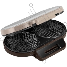 Вафельница Kitfort КТ-3637 1200Вт бежевый/серебристый