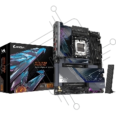 Материнская плата Gigabyte X870E AORUS MASTER X3D, AM5, AMD X870E, 4xDDR5, 4xSATA, 5xM.2, 2xPCIe 5.0 x16, 1xPCIe 4.0 x16, 1xHDMI, 1x5Gb LAN, 1x10Gb LAN, Wi-Fi 7, Bluetooth 5.4, 2xUSB-C 40Gbps (USB4), 1xUSB-C 20Gbps, 1xUSB-C 10Gbps, 7xUSB-A 10Gbps, 3x3.5 мм + S/PDIF оптический, 7.1, ATX