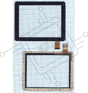 Сенсорное стекло (тачскрин) CTP195-080-A. черное