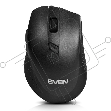 Мышь беспроводная SVEN RX-425W черный, 1600 dpi, радиоканал, USB, кнопки - 6