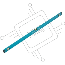 Уровень Gross 33655 алюминиевый, магнит., фрезерованный, 3 глазка, 0,5 мм/м, 1500 мм