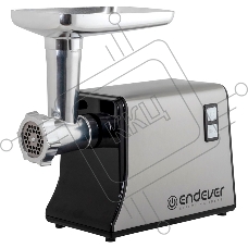 Мясорубка электрическая Endever Sigma-115 стальной, 2200 Вт, 2.0 кг/мин, реверс, защита от перегрузки, насадки - 5