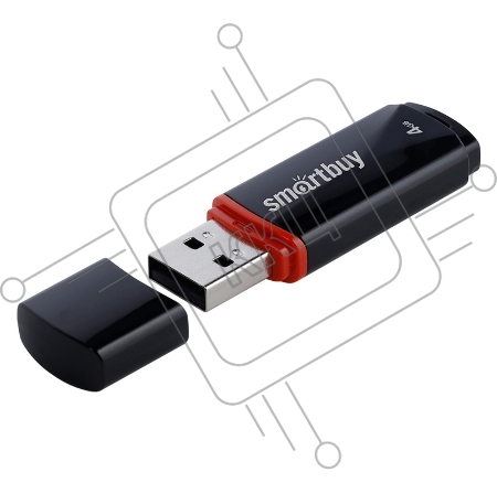 Флэш Диск Smartbuy USB Drive 4Gb Crown Black SB4GBCRW-K