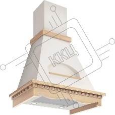 Вытяжка каминная Elikor Бельведер 90П-650-П3Д бежевый/дуб, 90 см, 650 куб. м/ч, 56 дБ