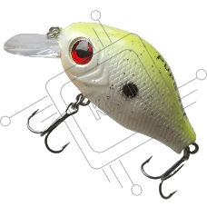 Воблер crank 441, SAN-CRANK PUPS 45F, Бело-кислотная с точкой
