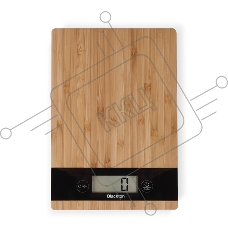 Кухонные весы Blackton Bt KS111 Bamboo, тип управления: сенсорное, дисплей LCD, количество высокочувствительных датчиков: 4, выбор единиц измерения: грамм, унция, фунт:унция, миллилитр (молоко, вода), жидкая унция (молоко, вода), интервал измерения: 1 г, 
