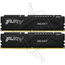 Оперативная память Kingston Fury Beast, DDR5, 16GB (2x8GB), 5600MHz, CL36, с радиаторами, черный