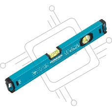 Уровень Gross 33650 алюминиевый, магнит., фрезерованный, 2 глазка, 0,5 мм/м, 400 мм