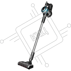 Пылесос вертикальный Redmond RV-UR380 серый/голубой, питание от аккумулятора, 300 Вт, уборка сухая, пылесборник 0,55 л