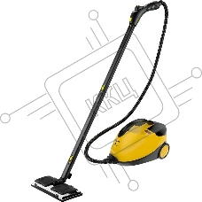 Пароочиститель Timberk T-STCF70 желтый, напольный, 2100 Вт, 200 г/мин, 1500 мл