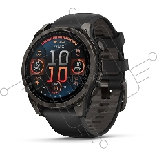 Смарт-часы Garmin Fenix 8 AMOLED Sapphire угольно-черный DLC, черный 47мм