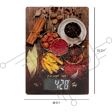 Кухонные весы Galaxy Line GL 2821, стекло, платформа из высокопрочного стекла, максимальный вес 8 кг