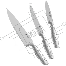Набор ножей кухон. Rondell Imperial RD-2008 компл.: 3 предм. стальной подар.коробка