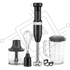 Блендер погружной KitchenAid 5KHBV83EBM с аксессуарами, матовый черный