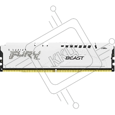 Оперативная память Kingston Fury Beast, DDR5, 32GB (1x32GB), 5600MHz, CL36, с радиаторами, белый