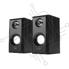 Акустическая система CBR CMS 710, 2.0, питание USB, 2х3 Вт (6 Вт RMS), материал корпуса MDF, 3.5 мм линейный стереовход, цвет черный