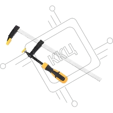 Струбцина F-образная Deli DL110525 250x50 мм, макс. усилие зажима 1000N, резьба 9,5мм