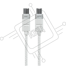Дата-кабель MORE CHOICE (4620202555007) K87aa 2м USB 3.0A PD60W для Type-C Type-C- 2м, белый