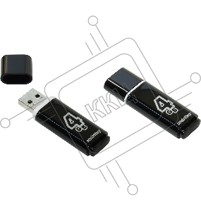 Флэш Диск Smartbuy USB Drive 4Gb Glossy series Black SB4GBGS-K