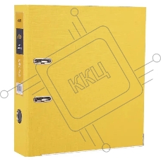 Папка-регистратор Deli EB20150 A4 75мм полипропилен/бумага желтый разборная смен.карм. на кор.
