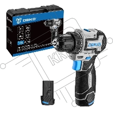 Дрель-шуруповерт Deko Loner 12V PRO 085-1011, Аккумуляторная, 12В, 2АКБ, Кейс