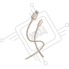 Кабель Smartbuy (iK-512-S02g) S02 Lightning золотистый, 3 А, 1 м,