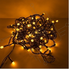 Гирлянда светод. Funray Минишарики, SE-MINI-110Y, 10М, 100LED, желт., темно-зел. шнур 0,7м, контр,