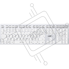 Клавиатура A4Tech Fstyler FBX50C беспроводная, USB, Bluetooth/Радиоканал, белый