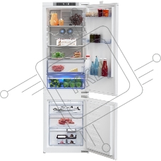 Встраиваемый холодильник BEKO BCNA275E3S (7523020054) белый двухкамерный 185/69 л морозилка снизу, No Frost