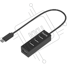 Разветвитель USB-C Buro BPH-C-1906 4порт. черный