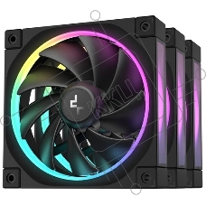 Комплект вентиляторов для корпуса DEEPCOOL FL12-3 IN 1 черный, 120 мм, 2150 об/мин, 32 дБ, 4 pin