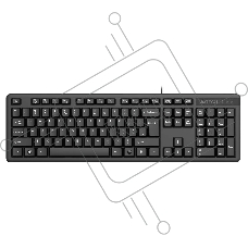 Клавиатура A4Tech KR-3 проводная, USB, черный