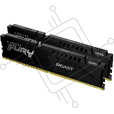 Оперативная память Kingston Fury Beast, DDR5, 64GB (2x32GB), 5200MHz, CL36, DIMM, с радиатором, черный