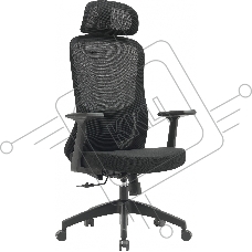 Кресло компьютерное Cactus CS-MC515-BK черный, сиденье черный, сетка/ткань, с подголов. крестов. пластик, пластик черный Кресло компьютерное Cactus CS-MC515-BK черный, сиденье черный, сетка/ткань, с подголов. крестов. пластик, пластик черный