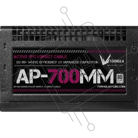 Блок питания Formula ATX 700W AP-700ММ 80 PLUS WHITE (20+4pin) APFC 120mm fan 6xSATA RTL