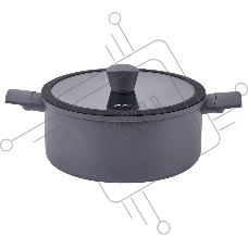 Кастрюля Maunfeld ASTRID MF20ASTR1CR из кованого алюминия со стеклянной крышкой, 20 см,3 л