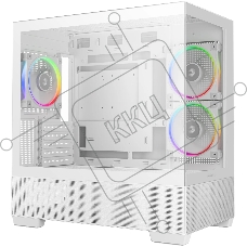 Компьютерный корпус Deepcool CG380 3F WH без БП, боковое окно (панорама), 3x120мм ARGB PWM вентилятора, белый, mATX